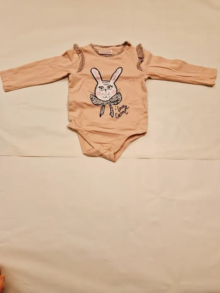 Lot 4 bodies manches longues fille 9 mois - photo numéro 2