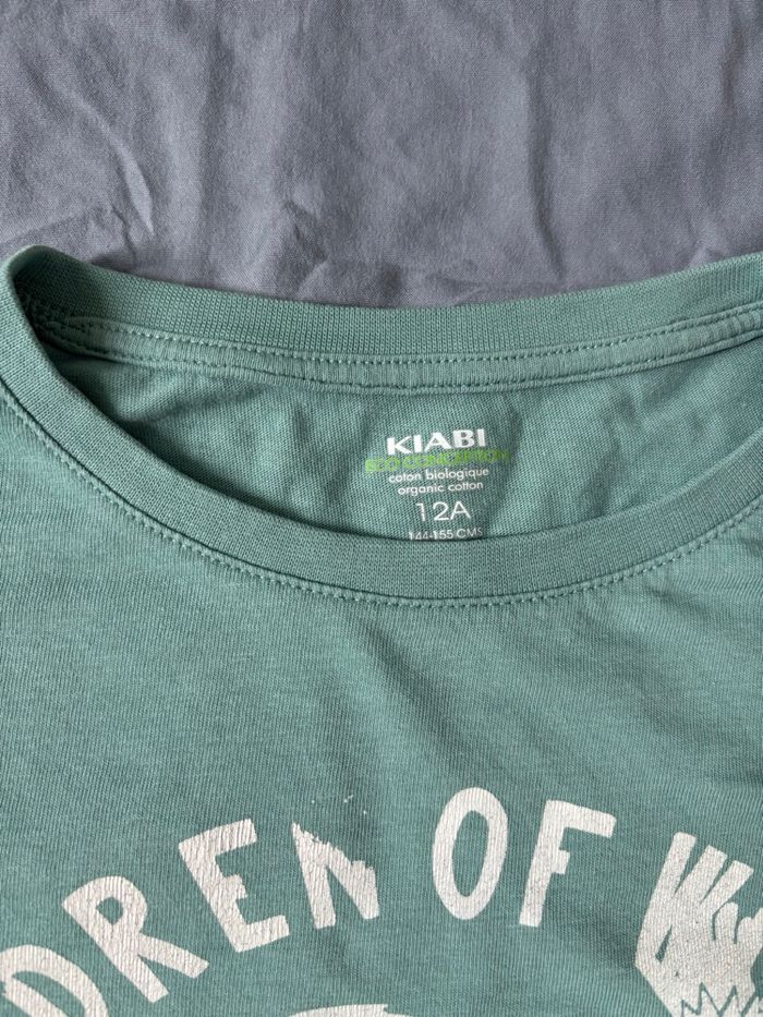 tshirt manches longues garçon 12 ans vert kiabi - photo numéro 3