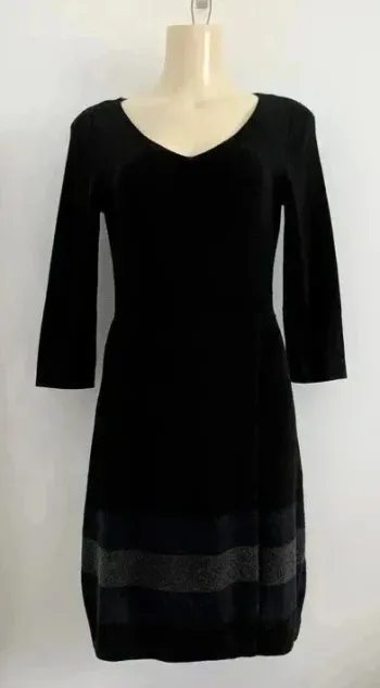 Robe pull noir - Monsoon - laine acrylique - taille 36