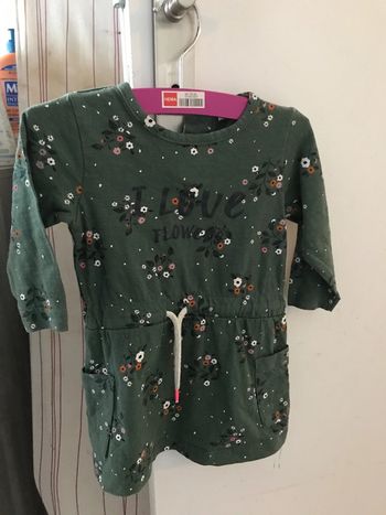 Robe verte bébé fille