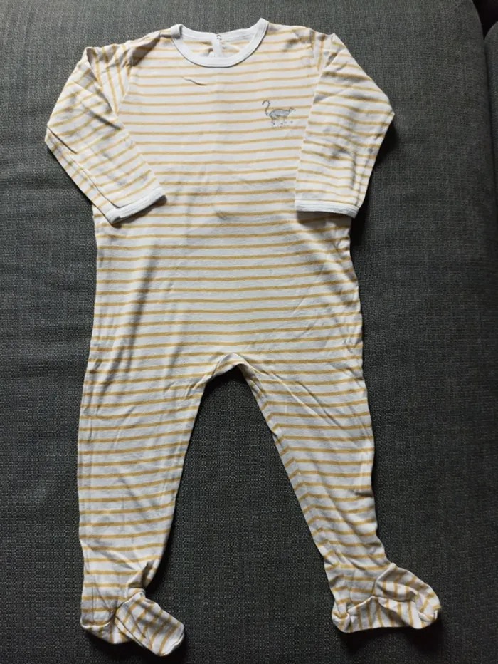 Pyjama coton rayé Petit Bateau 24m en TBE