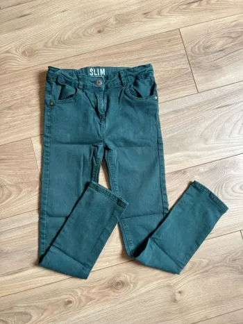 Pantalon slim vert