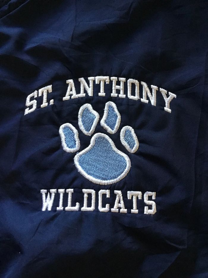Veste universitaire à enfiler pour homme Reebok St Anthony Wildcats bleu marine taille XL 069 - photo numéro 3