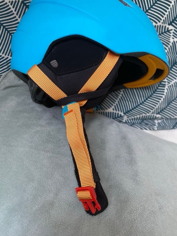 Casque de ski réglable bleu et orange taille S - photo numéro 3