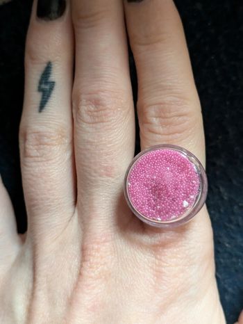 Bague ronde en verre style pylônes