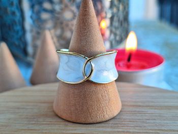 Bague Ouverte Doré motif fleur acier inoxydable Bague design ouvert Ajustable bague Pour elle