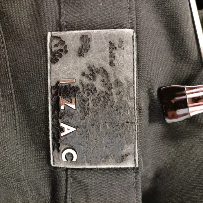 Pantalon droit noir IZAC taille 42 en polyester viscose lycra élégant A1524 - photo numéro 9