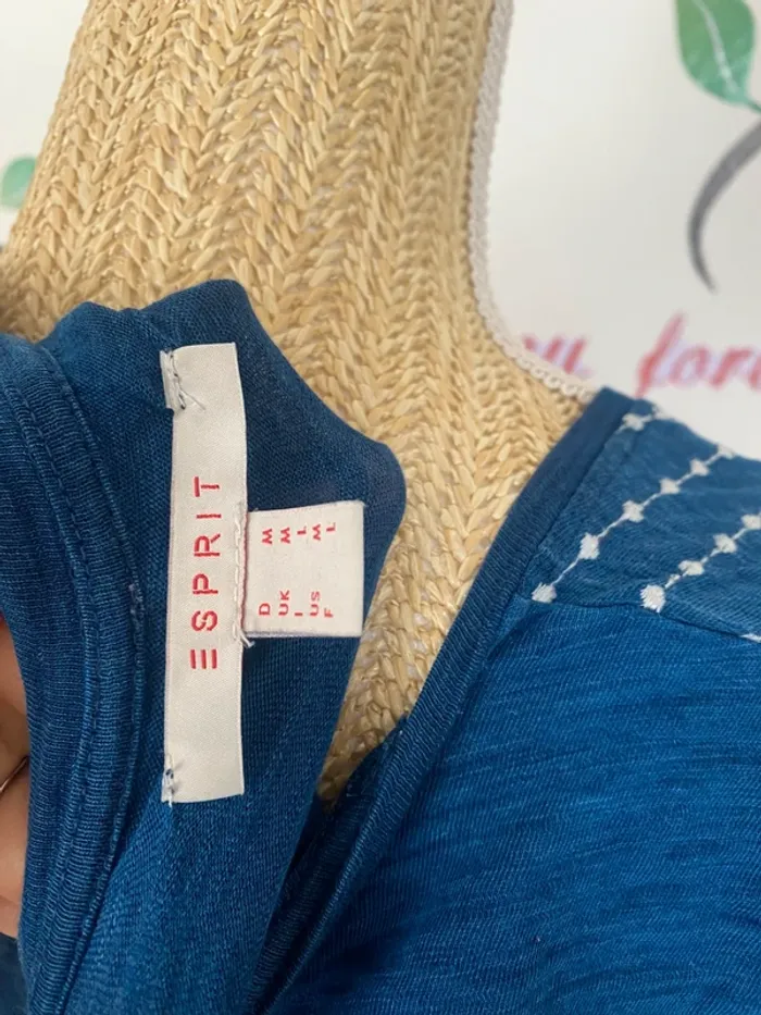 Haut été bleu esprit L tunique original femme décontractée - photo numéro 4