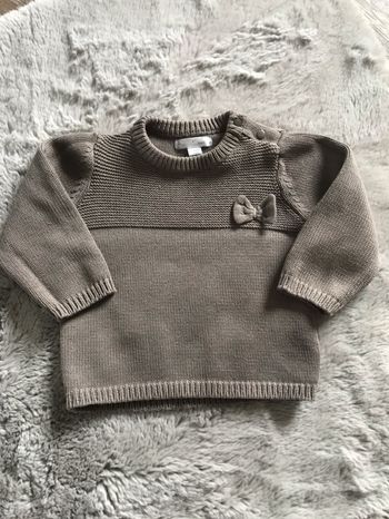 Pull taupe 12 mois (mes petits cailloux)