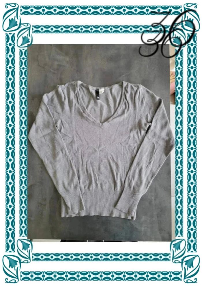 Pull fin gris / h et m / 36