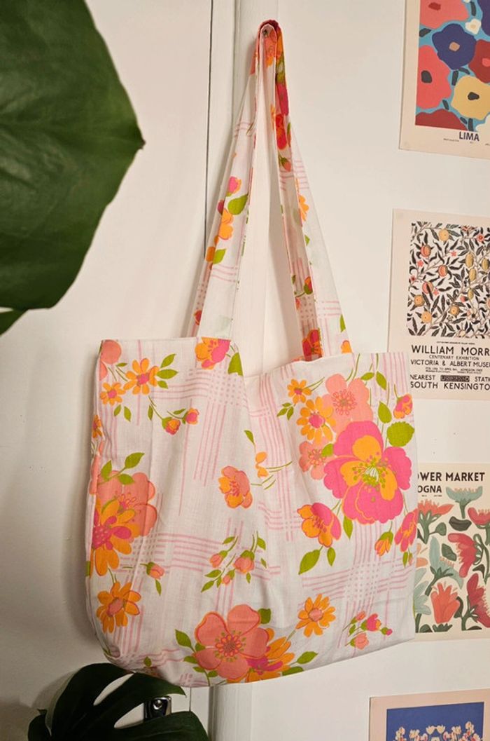 Tote bag fleuri 70's - photo numéro 3