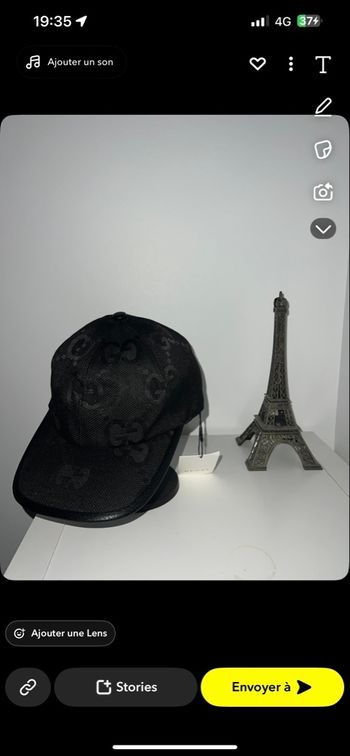 Casquette Gucci Jumbo Noire