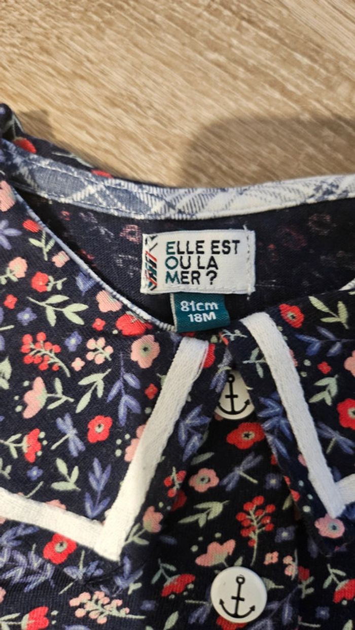 Ensemble haut et short Elle est où la mer?18m - photo numéro 3