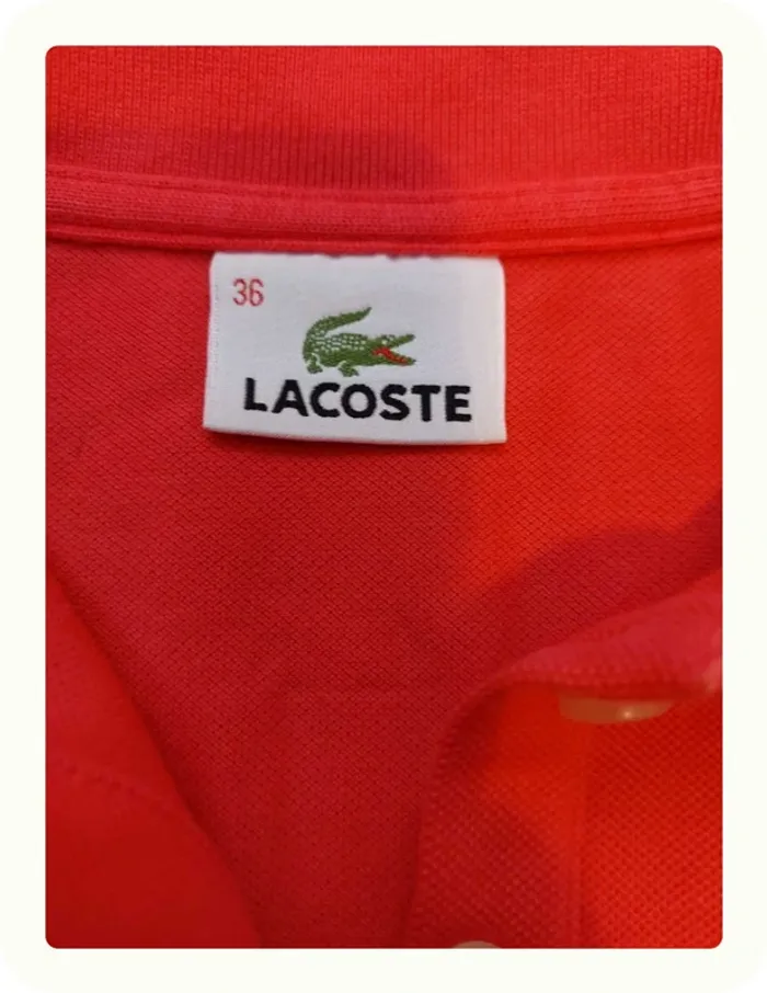 Polo rose rouge femme Lacoste - photo numéro 6