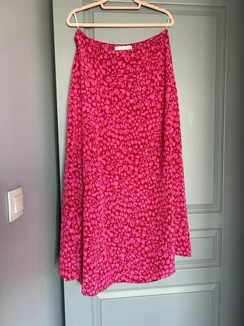 Jupe Vanessa Bruno Callisto T. 42 rose fuchsia imprimé
