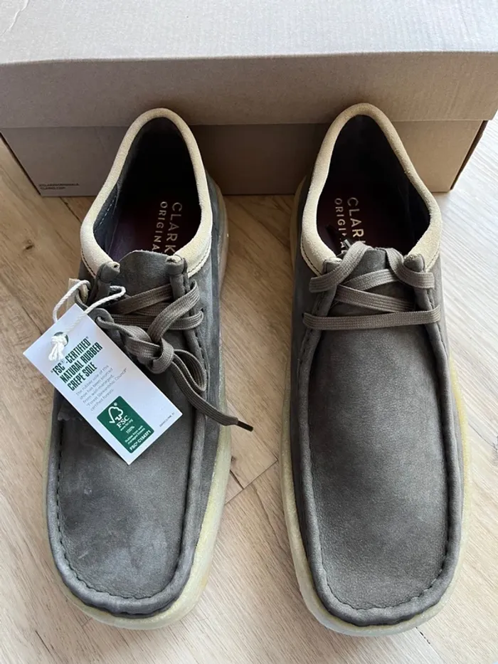 Clarks Wallabee Dark Green Nub Taille 42,5 - photo numéro 2