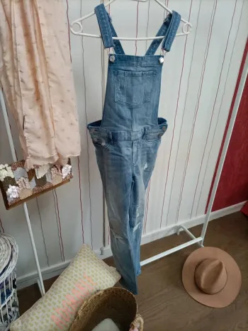Superbe salopette en jean H&M 12/13 ans