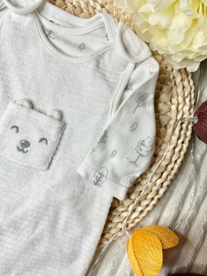 Ensemble 2 pièces blanc C&A 2-3 mois - photo numéro 2