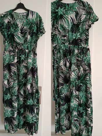 Robe mi-mollet tropicale Miss Sara