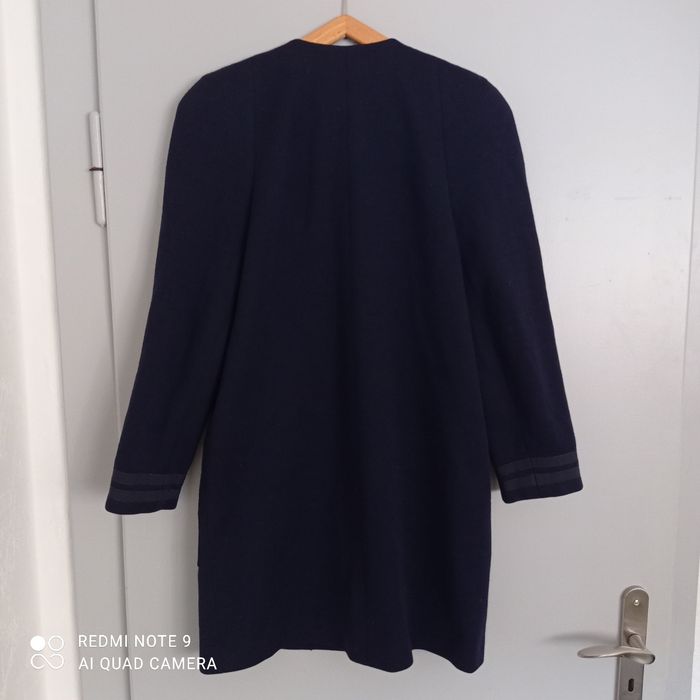 Manteau bleu marine en laine t38/40 - photo numéro 5
