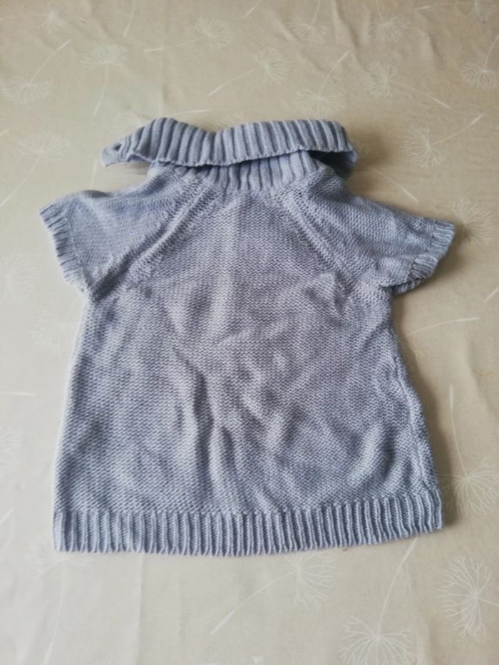 Pull gris sans manches 2/3 ans Tex - photo numéro 3