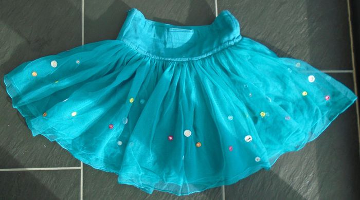 Superbe jupe bleue à brillants DPAM 4 ans (102 cm) - photo numéro 3