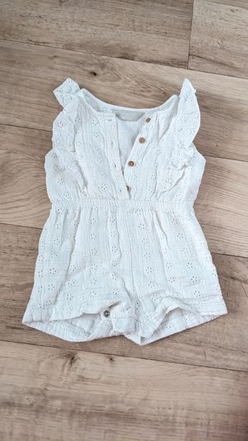 Combishort chic blanche 9-12 Mois Primark