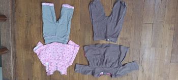Deux ensembles légers manches longues 1 mois fille