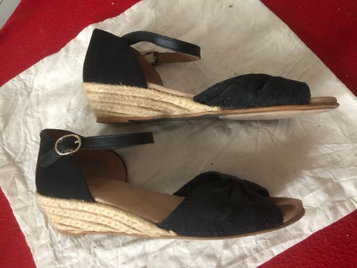 Espadrilles à talons noires taille 40 - photo numéro 2