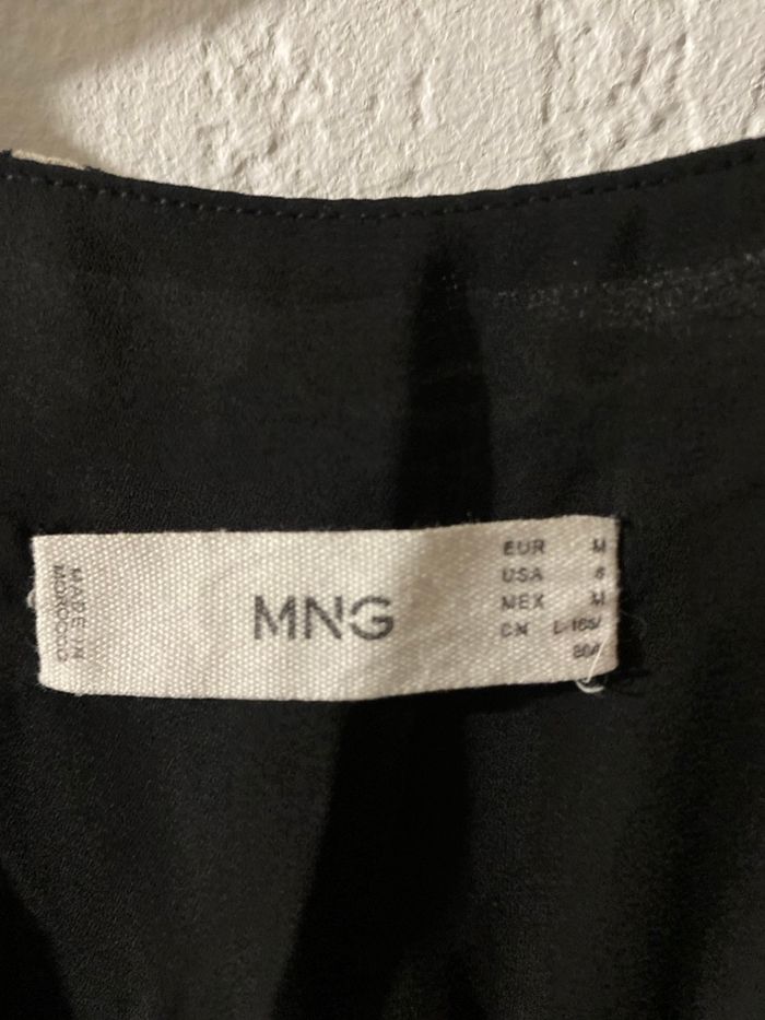 Robe à feuilles, noires et crème - photo numéro 3