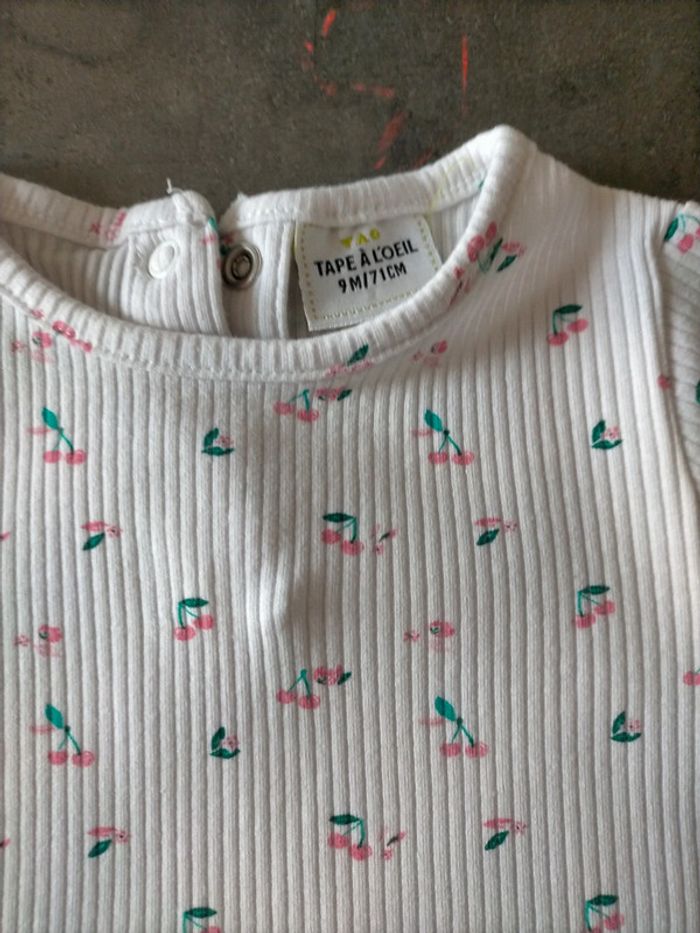 T-shirt côtelé 9 mois - photo numéro 2