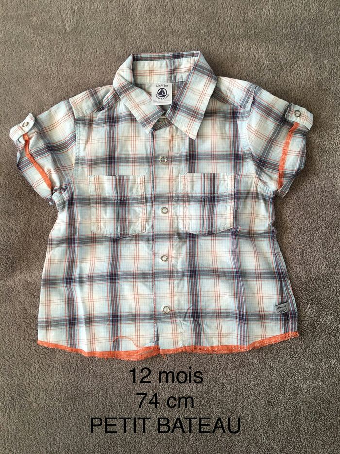 Chemise manches courtes 12 mois