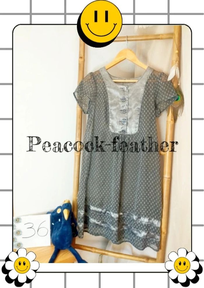 Robe grise voilage cop copine 36