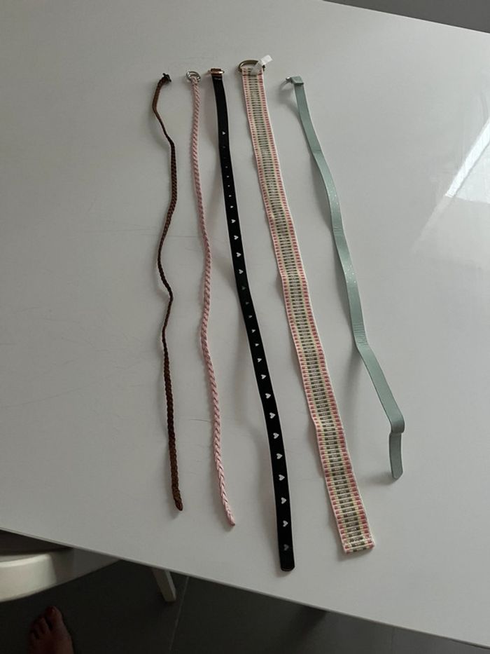 Lot 5 ceintures fille