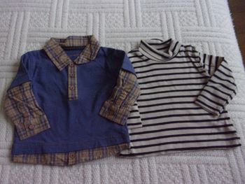 lot de 2 tee shirt manches longues Grain de blé taille 3 mois