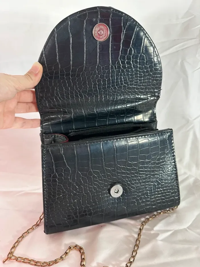 Sac faux cuire noir - photo numéro 3