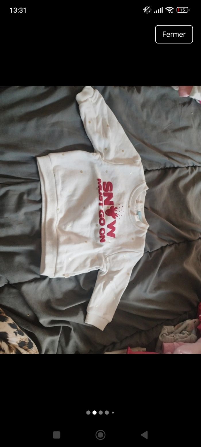 Lot de pull est gilet bébé fille - photo numéro 2