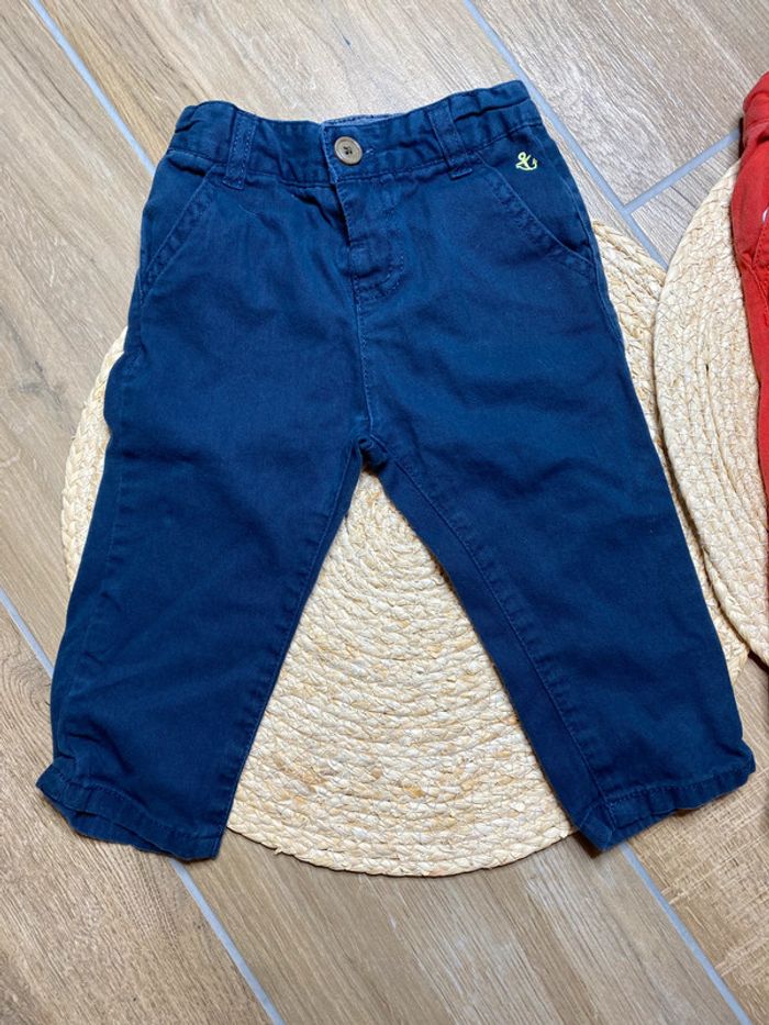 Lot de 2 pantalons bébé - 9 mois - photo numéro 2