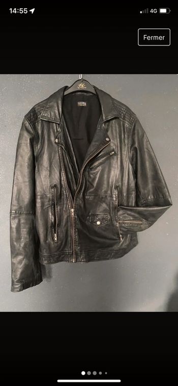 Blouson cuir d’agneau vieilli