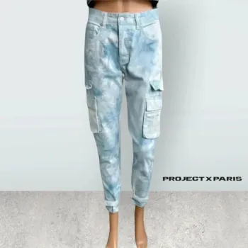 Jean cargo Project X paris ,slim ,taille haute ,texture stretch