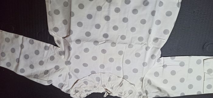 Blouse jacadi blanc à pois gris - photo numéro 2