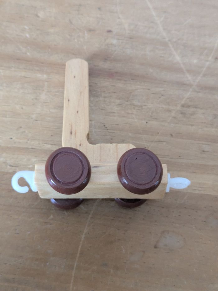 Lettre bois L petit train - photo numéro 2