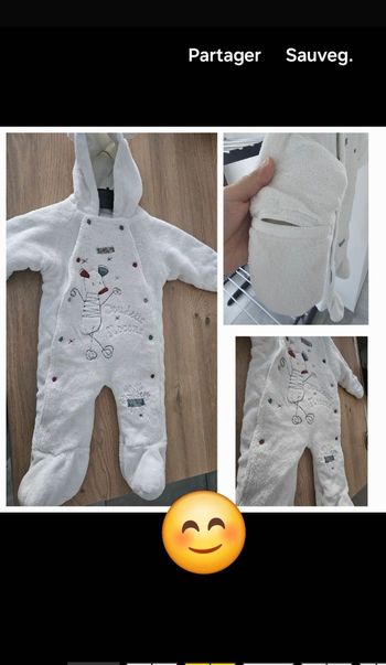 Combinaison pilote - polaire bébé 3 mois