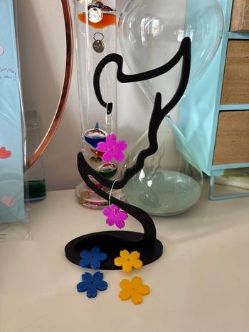 Boucle d’oreille fleurs avec fleurs de rechange collection Brésil