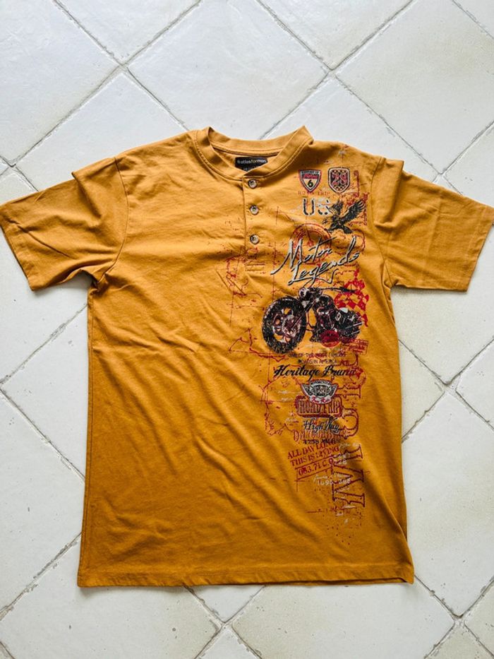 T-shirt orange manches courtes