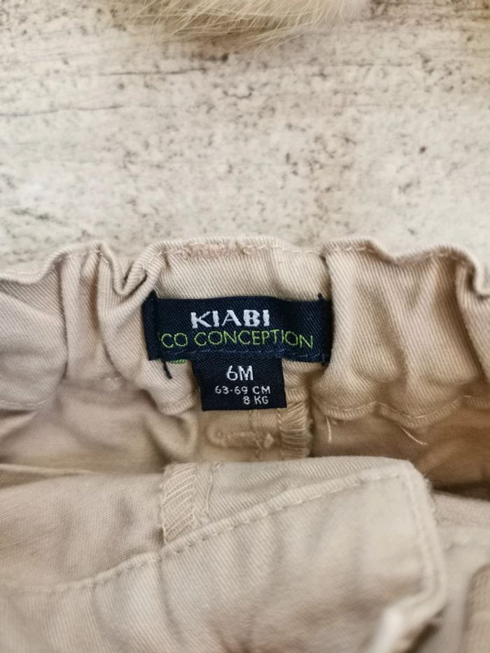 🌺Très joli short beige marron uni chino 6mois - photo numéro 5