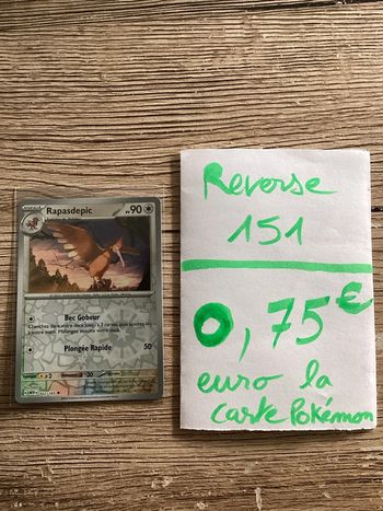 carte Pokémon rapasdepic reverse 022/165 EV3.5 collection 151 FR neuf sortie de booster