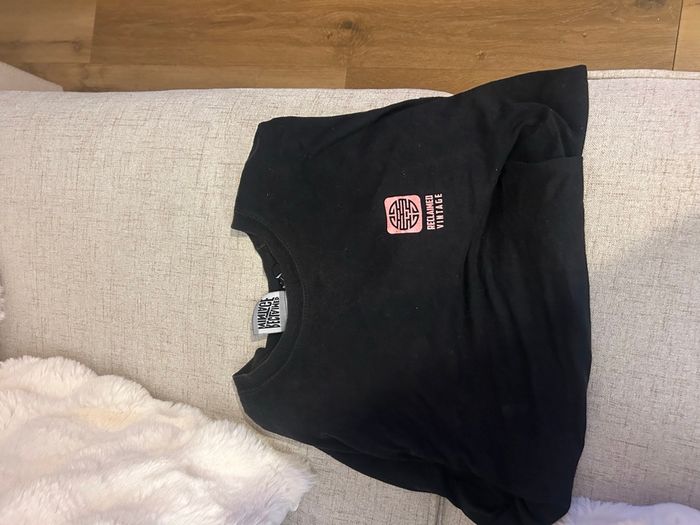 T-shirt noir reclaimed vintage à motif derrière - photo numéro 4