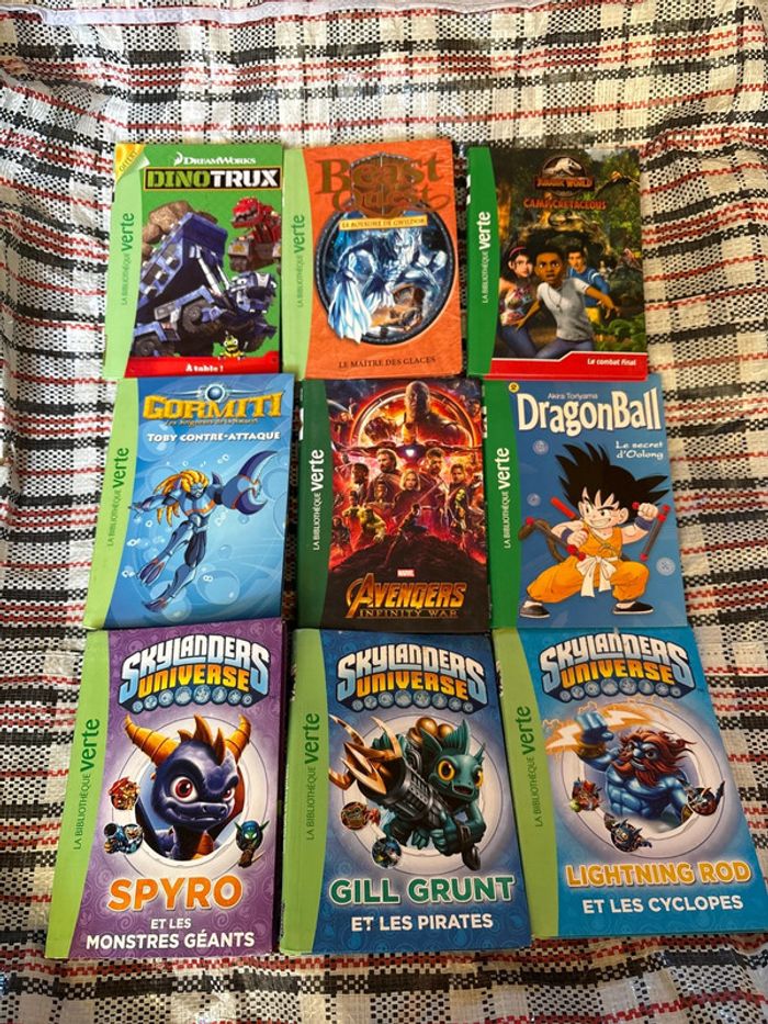 Lot de 9 livres bibliothèque verte