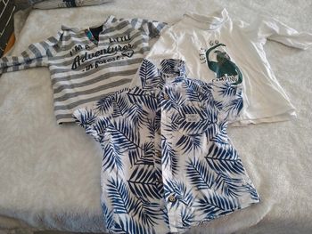 2 tee shorts manches longues + 1 chemisette Gémo 6 mois